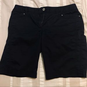 White House Black Market black Bermuda shorts